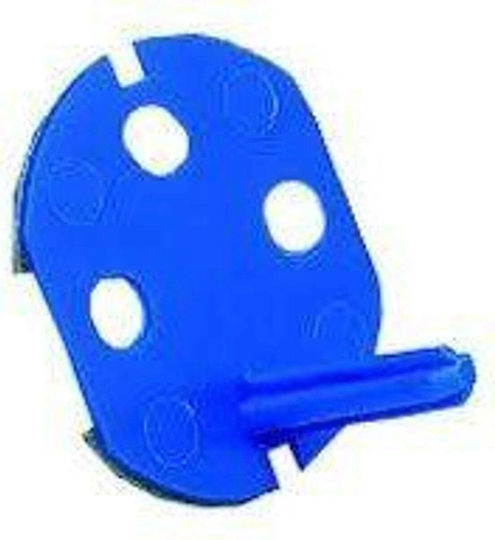 Kontakt-Simon Single Power Socket with Key Blue