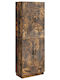 Biblioteci din Lemn de Stejar Fumurii (2 buc.) 66x34,5x184 cm