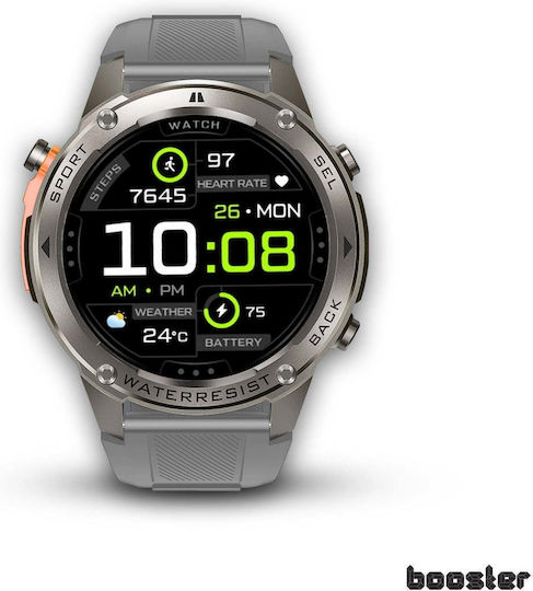 Booster Military M1 Smartwatch with Heart Rate Monitor (Grey)