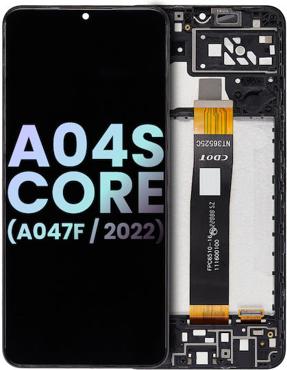 LCD-Baugruppe mit Rahmen Samsung Galaxy A04s Core A047 2022 Service Pack Schwarz