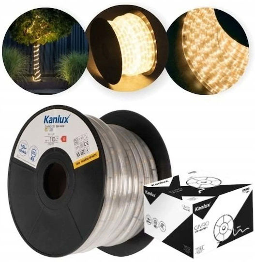 Kanlux Αδιάβροχη Ταινία LED Θερμό Λευκό Φως 50m με Τροφοδοτικό