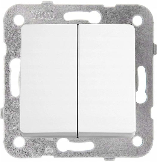 Viko Recessed Wall Switch One-Way Without Frame White