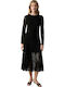 Midi Black Knitted Dress