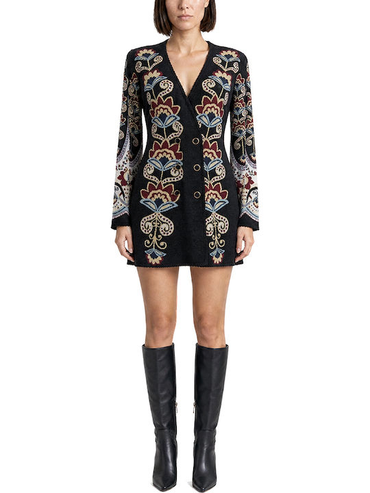 Mini Dress Black Beige Burgundy