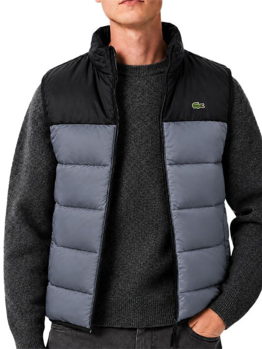 Lacoste Ärmellose Pufferjacke Schwarz/Grau