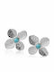 Earrings Studs Steel with Turquoise Stones