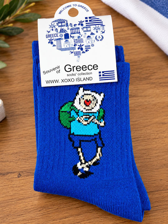 XOXO Socken mit blauen Mustern XOXO Socken mit blauen Mustern