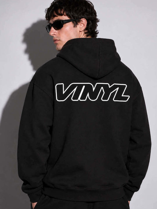 Vinyl Art Clothing Суитшърт с качулка Черен