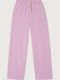 Women's Fabric Capri Trousers in a Loose Fit Pink