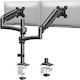Microlink Βάση Γραφείου για 2 Οθόνες έως 27" (X002CBM2TP)