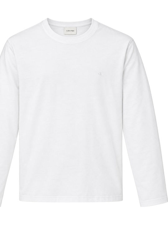 Calvin Klein Bluză cu Mâneci Lungi Albă