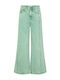 Women's Wide-Leg Green Jeans