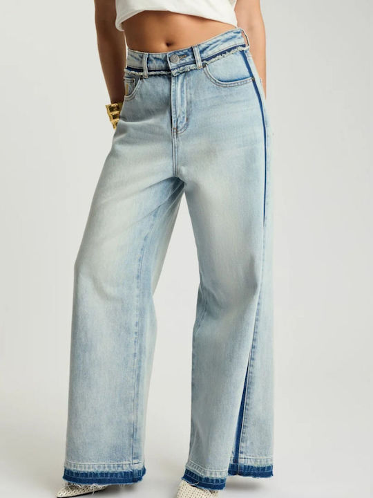 Pantaloni Jeans de Damă cu Croială Wide