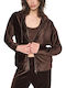 Braune Damenstrickjacke
