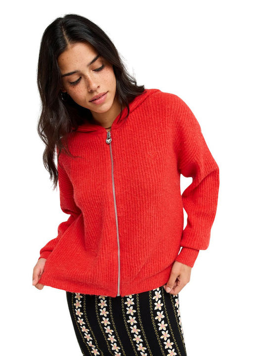 Women's Knitted Cardigan Red