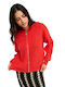 Women's Knitted Cardigan Red