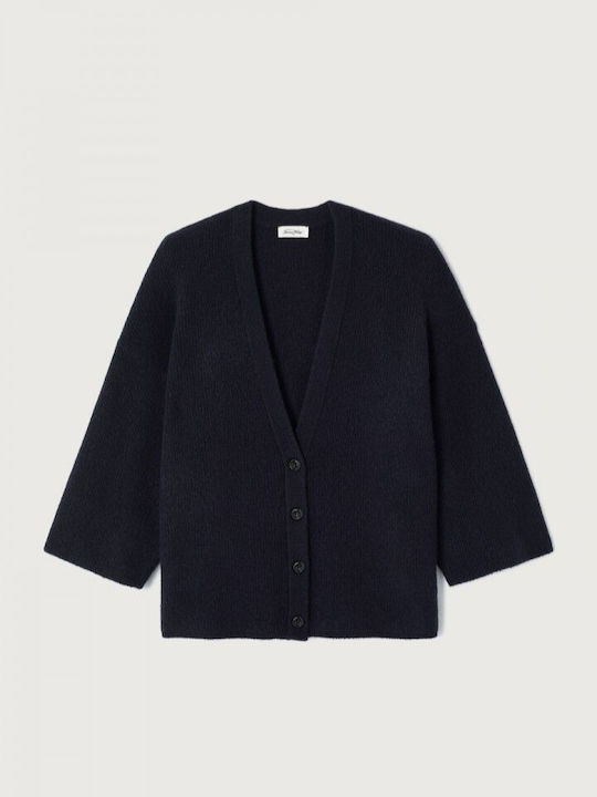 Cardigan Scurt pentru Femei cu Nasturi Negru