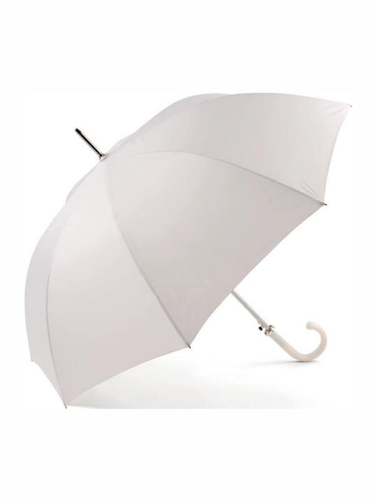 Rain Automatischer Regenschirm mit Gehstock, Weiß