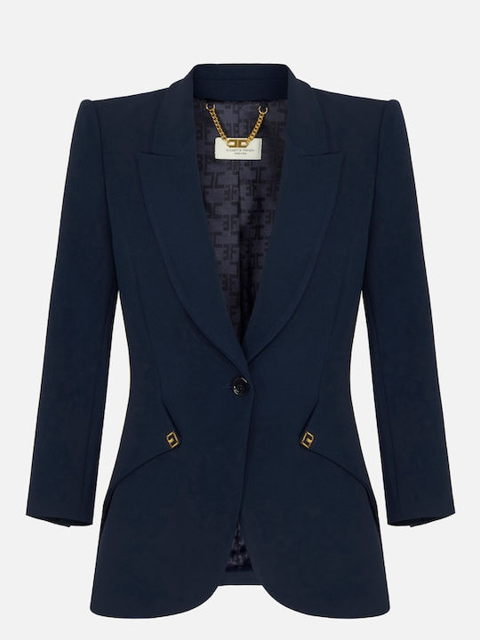 Elisabetta Franchi Women's Crepe Blazer Navy