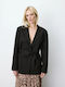 Grace & Mila Langer Taillierter Damenblazer Chocolat