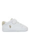 Ralph Lauren White Polo Baby Soft-Sole Sneakers