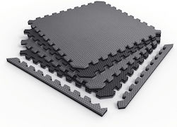 Viking Double-Sided Black/Grey Puzzle Gym Mats 60x60x1cm 4 Pieces