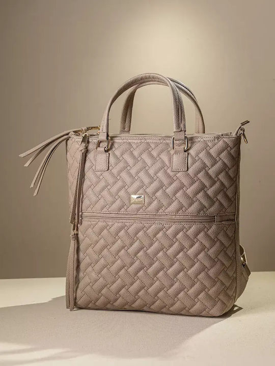 Damenrucksack / Schultertasche / Crossbody-Tasche Beige