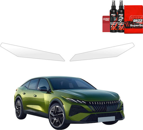 Transparent Protective Film Grizzglass Bodyshield Headlights Peugeot 408 GT 2026 2-in-1