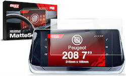 Матов Фолио Grizzglass Cardisplay Protection Peugeot 208 7" 2019-2025