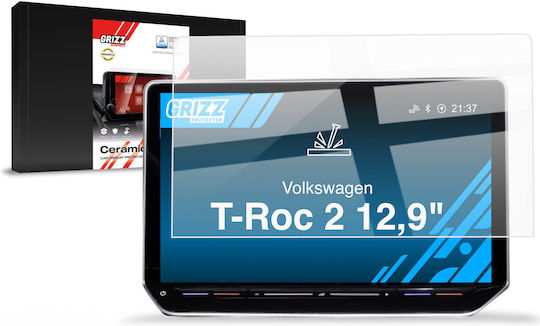 Ceramic Film GrizzGlass Car Display Protection Volkswagen T-Roc 2 12.9" 2025-2026
