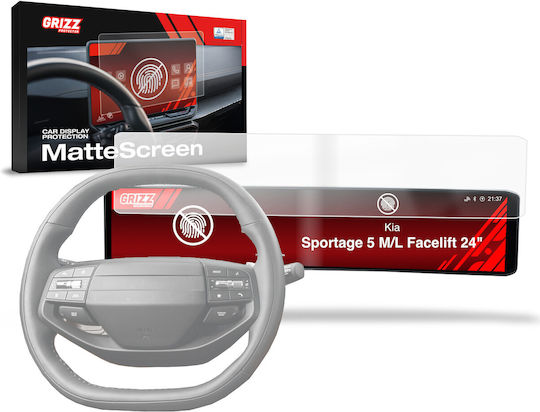 Matte Film Grizzglass Cardisplay Protection Kia Sportage 5 M L Facelift 24" 2025-2026