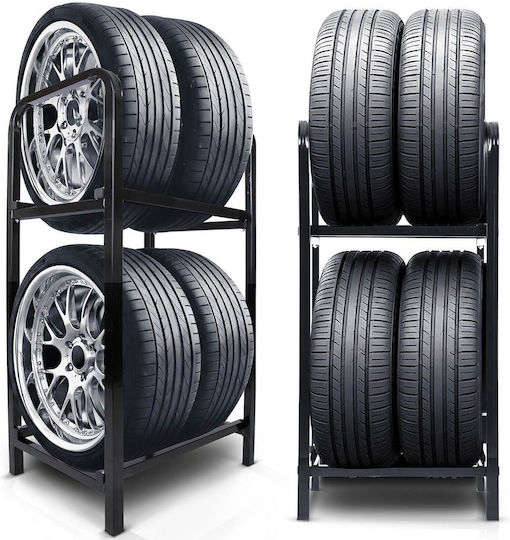 Humberg 4-Position Floor-Mounted Car Tire Stand