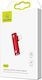 Usams SJ276LN03 Lightning-/3,5-mm-Konverter, männlich auf Lightning-/3,5-mm-Buchse, Rot