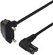 Deltaco Euro - IEC C7 Cable 3m Μαύρο