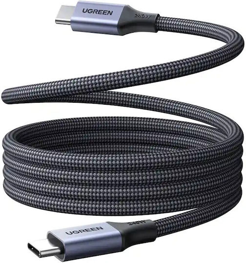 Ugreen L537 Magnetic Cable USB-C male - USB-C 240W PD Γκρι 1m
