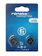 Renata Lithium Watch Batteries CR1620 / CR2430 2 pcs