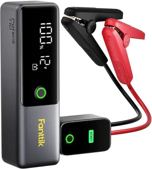 Fanttik T10 Преносим Стартер за Автомобилни и Мотоциклетни Акумулатори 12000mAh с Външна Батерия / USB / Фенер 12V