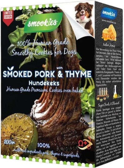 Smookies Hundekeks mit Schweinefleisch, Honig, Olivenöl, Weizen, Ei, Milch, Früchten und Kartoffeln 200 g 3 Stück