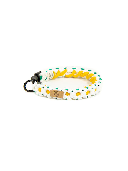 Hundehalsband Unicord Collar Flower Power Weiß-Gelb-Grün S 30–36 cm 20 mm Hundehalsband Unicord Collar Flower Power Weiß-Gelb-Grün S 30–36 cm 20 mm