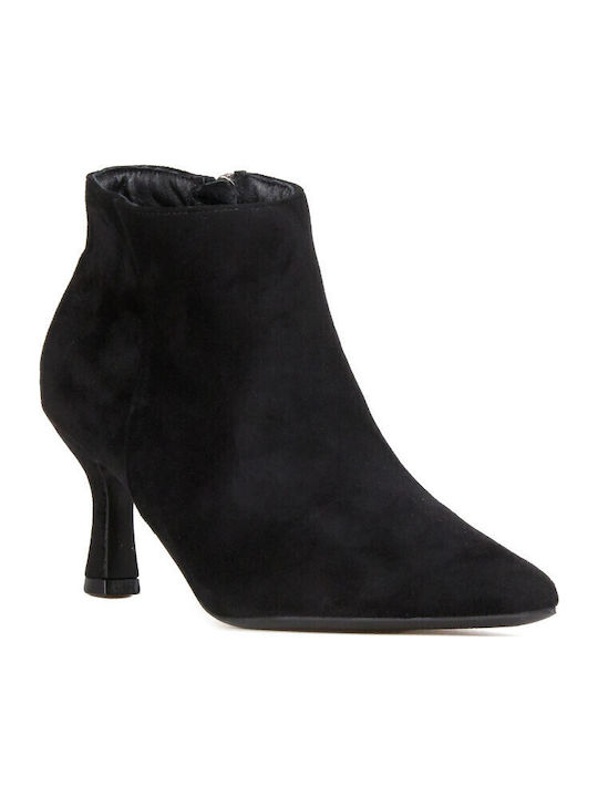 Schwarze Wildleder-Stiefeletten für Damen