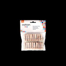 Metron Craft Wooden Clothespins Blister 20 Pieces 35x7mm Natural 12 Pieces Metron Craft Wooden Clothespins Blister 20 Pieces 35x7mm Natural 12 Pieces