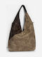 Beige Damen-Schultertasche