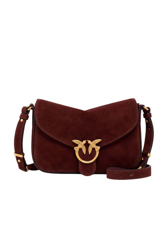 Pinko Love Geantă Satchel pentru femei din piele întoarsă Pinko Love Geantă Satchel pentru femei din piele întoarsă