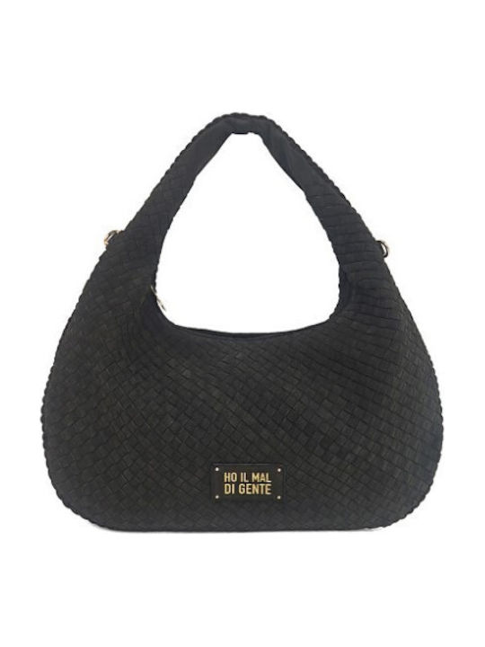 Women's Hobo Bag Suede Black