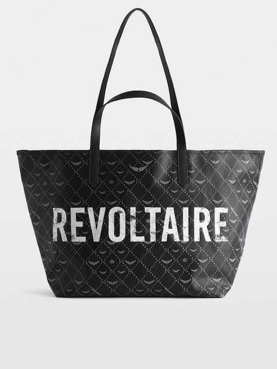 Υφασμάτινη Γυναικεία Shopper Τσάντα Μαύρη