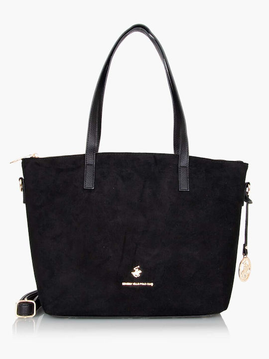 Schwarze Damen-Schultertasche