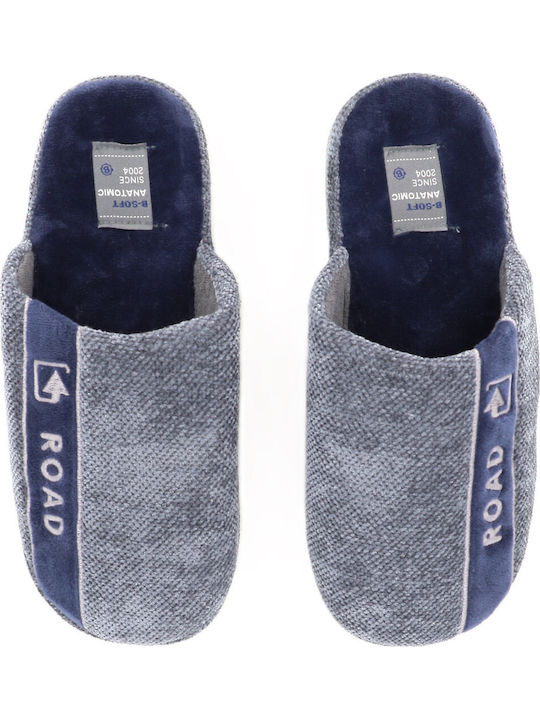 B-Soft Herren Hausschuhe Grau 68/2530_GRAU
