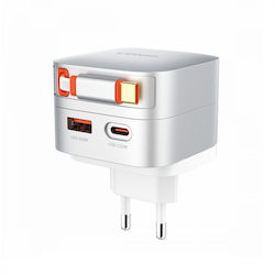 Ldnio Φορτιστής GaN με Θύρα USB-A και Θύρα USB-...