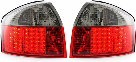 Πίσω Φανάρια Led Audi A4 Sedan B6 Μαύρο Κόκκινο 2 Τμχ