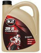 K2 Stroke Ester 20W-50 Синтетично Мотоциклетно Масло за Четиритактови Двигатели 5 л